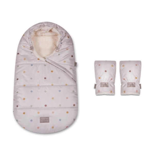 muffole-passeggino-techshell-pois